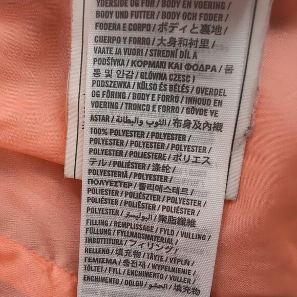 Abercombie & Fitch Girls/Kids Black Jacket Pink Lining Insulated Full Zip, Small - Picture 12 of 12